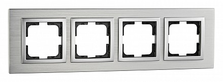 Рамка на 4 поста Style Aluminium 107-800000-163