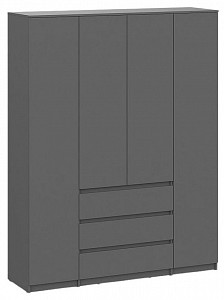 Шкаф 4-х дверный Денвер (графит серый) 