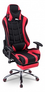 Игровое кресло Kano 1, красный, черный, кожа искусственная, текстиль