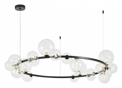 Подвесная люстра LUMINA DECO MERIDO LDP 7033-24 BK+CL (Польша)