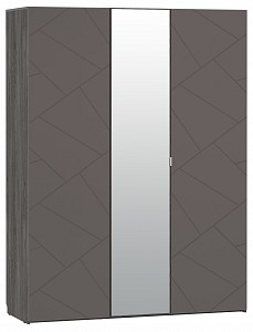 Шкаф 3-х дверный Summit (зеркальный, графит софт) 