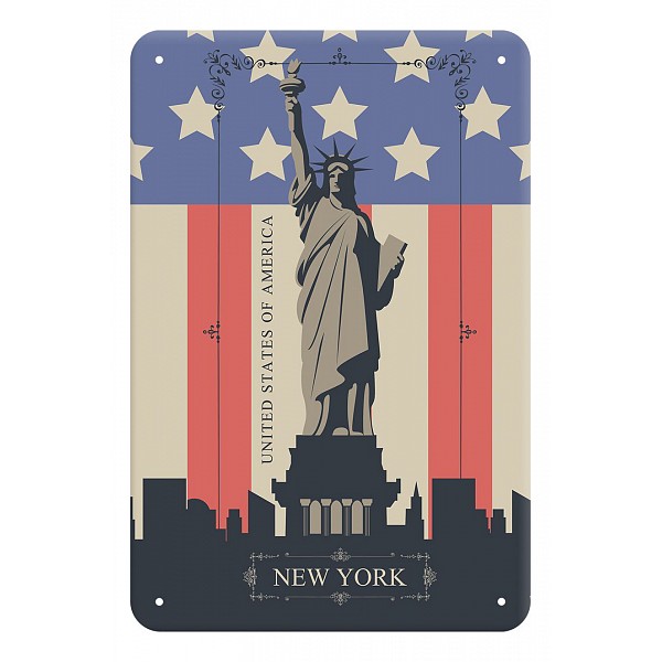 

Панно (20x30 см) New York TM-113-153, Бежевый;синий, (20x30 см) New York TM-113-153