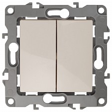 Переключатель двухклавишный без рамки Эра 12 12-1106-02