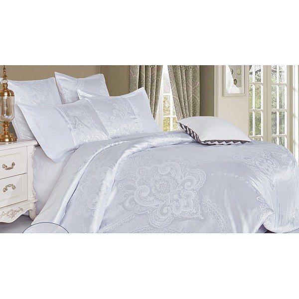 

Комплект семейный Satin jacquard, Белый, Satin jacquard