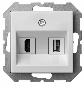 Розетка HDMI и розетка USB без рамки EPSILON 28-035