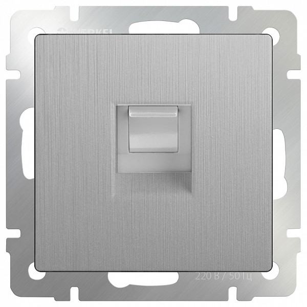 

Розетка Ethernet RJ-45 без рамки Серебряный рифленый WL09-RJ-45, Серебряный рифленый WL09-RJ-45