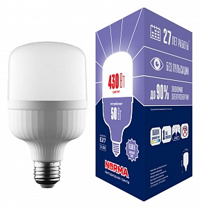 Лампа светодиодная [LED] Volpe E27 50W 6500K