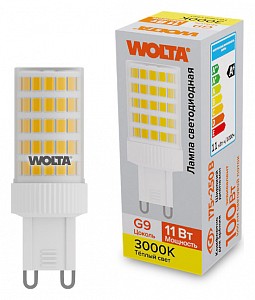 Лампа светодиодная [LED] Wolta G9 11W 3000K