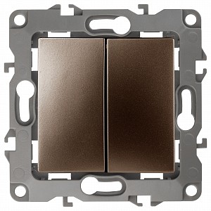 Переключатель двухклавишный без рамки Эра 12 12-1106-13 Переключатель двухклавишный без рамки Эра 12 12-1106-13