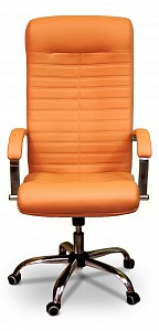 Кресло офисное Орион, оранжевый, экокожа