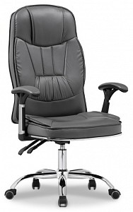 Кресло офисное Vestra, серый, кожа искусственная