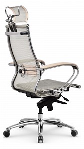 Кресло офисное S-2.05 MPES, молочный, сетка, экокожа
