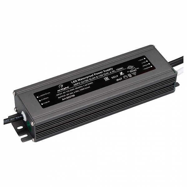 

Блок питания 24В 150Вт ARPV-24150-SLIM-0-10V (24V, 6.3A, 150W), 24В 150Вт ARPV-24150-SLIM-0-10V (24V, 6.3A, 150W)