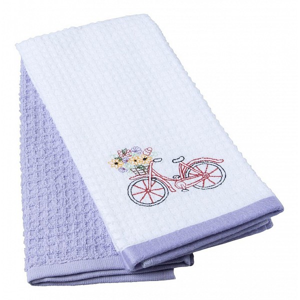

Набор из 2 полотенец для кухни Bicycle, Белый;сиреневый, Bicycle