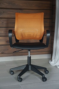 Кресло CH-695NLT, оранжевый, черный, текстиль, ткань-сетка