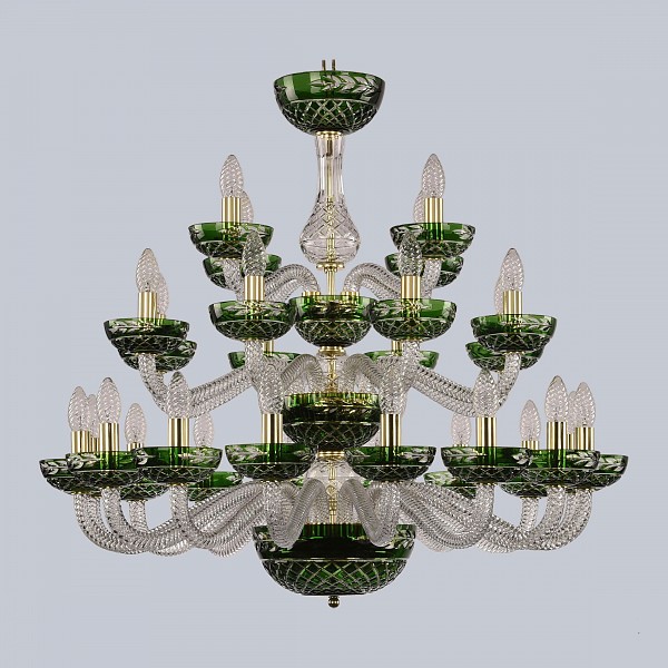 фото Подвесная люстра Ivele Crystal 1309/16+8+4/300/3d G Cl/Clear-Green/H-1J Bohemia ivele crystal