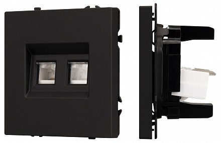 Розетка двойная Ethernet RJ-45 без рамки NOBE 054313(1)