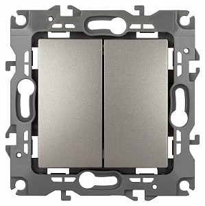 Переключатель двухклавишный без рамки Эра 12 12-1106-16