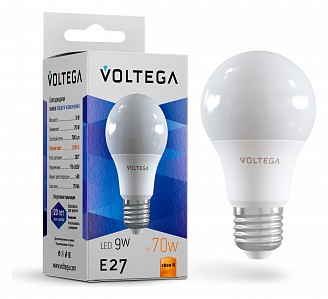 Лампа светодиодная [LED] Voltega E27 9W 2800K