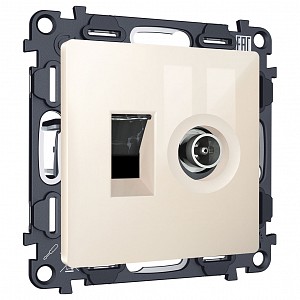 ТВ-розетка и розетка Ethernet RJ-45 без рамки MA MA312510