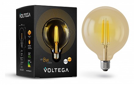 Лампа светодиодная [LED] Voltega E27 8W 2800K