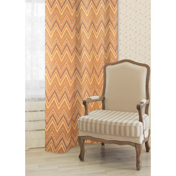 

Портьера (160х280 см) 2 шт. Zigzag, Коричневый;оранжевый, (160х280 см) 2 шт. Zigzag