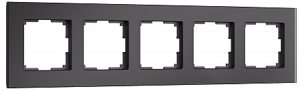 Рамка на 5 постов Senso черный soft-touch W0053108