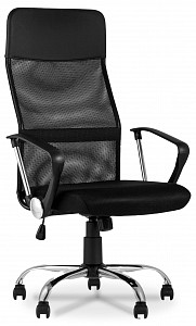 Компьютерное кресло Topchairs Benefit, черный, ткань, сетка, экокожа