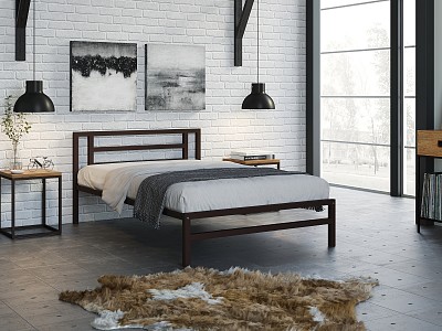 Полутораспальная кровать Титан 120  коричневый  