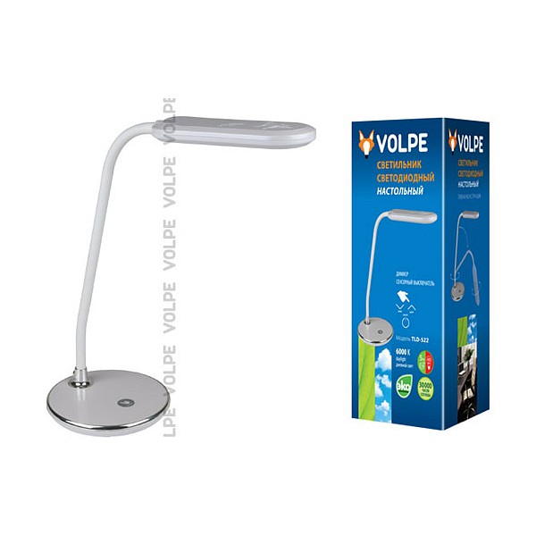 фото Настольная лампа офисная TLD-522 Silver/LED/360Lm/6000K/Dimmer Volpe