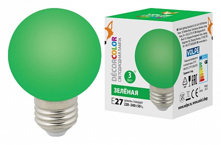 Лампа светодиодная [LED] Volpe E27 3W K