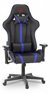 Геймерское кресло Viking Zombie, синий, черный, кожа искусственная