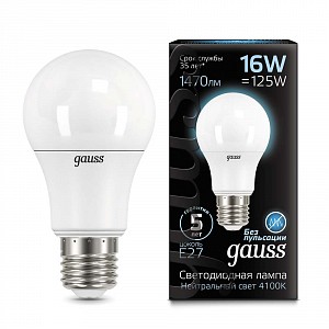 Лампа светодиодная [LED] Gauss E27 16W 4100K