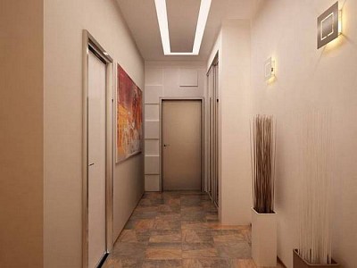 Готовое решение для коридора (10 кв. м): основной свет  - лента - 1