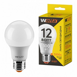Лампа светодиодная [LED] Wolta E27 12W 3000K