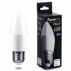 Лампа светодиодная [LED] Feron E27 9W 2700K