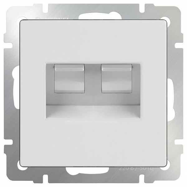

Розетка двойная Ethernet RJ-45 без рамки Белый WL01-RJ45+RJ4, Белый WL01-RJ45+RJ4