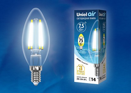 Лампа светодиодная [LED] Uniel E14 7.5W 4000K