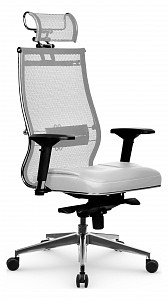 Кресло офисное SL-3.051 MPES, белый, сетка, экокожа
