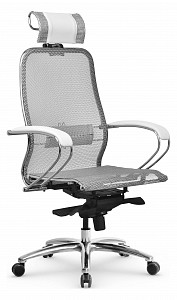 Кресло S-2.04 MPES, белый, сетка, экокожа