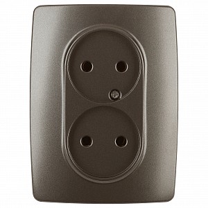 Розетка двойная без заземления Эра 12 12-2107-13