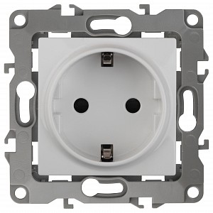 Розетка с заземлением, без рамки Эра 12 12-2101-01