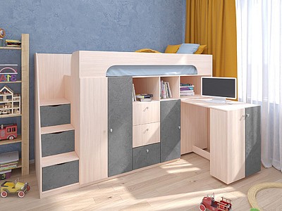 Кровать для детской комнаты Астра 11 RVM_ASTRA11-1-10