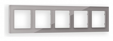 Рамка на 5 постов Platos Стекло органическое AF330505