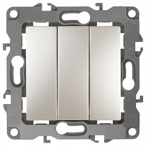 Переключатель трехклавишный без рамки Эра 12 12-1107-15 Переключатель трехклавишный без рамки Эра 12 12-1107-15