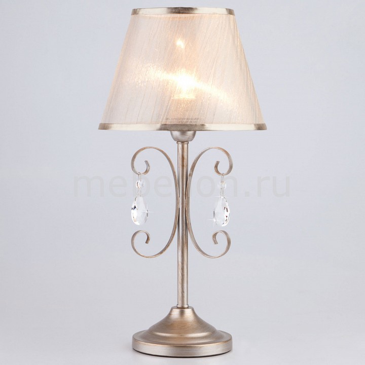 фото Настольная лампа декоративная Liona 01051/1 серебро Eurosvet