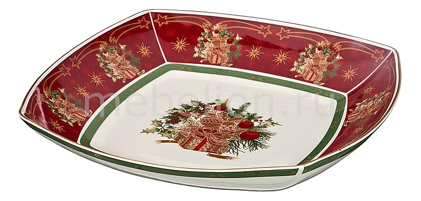 

Салатник (33х33х5 см) Christmas collection 586-303, Белый;зеленый;красный