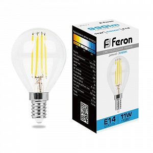 Лампа светодиодная [LED] Feron E14 11W 6400K