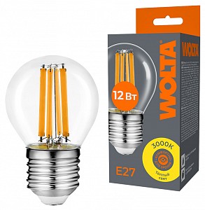 Лампа светодиодная [LED] Wolta E27 12W 3000K