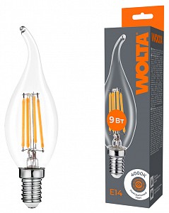 Лампа светодиодная [LED] Wolta E14 9W 4000K